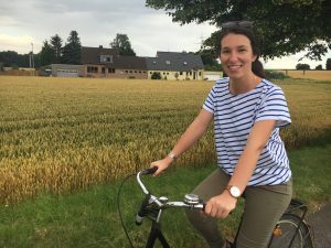 Millicent Smith riding around Jülich 